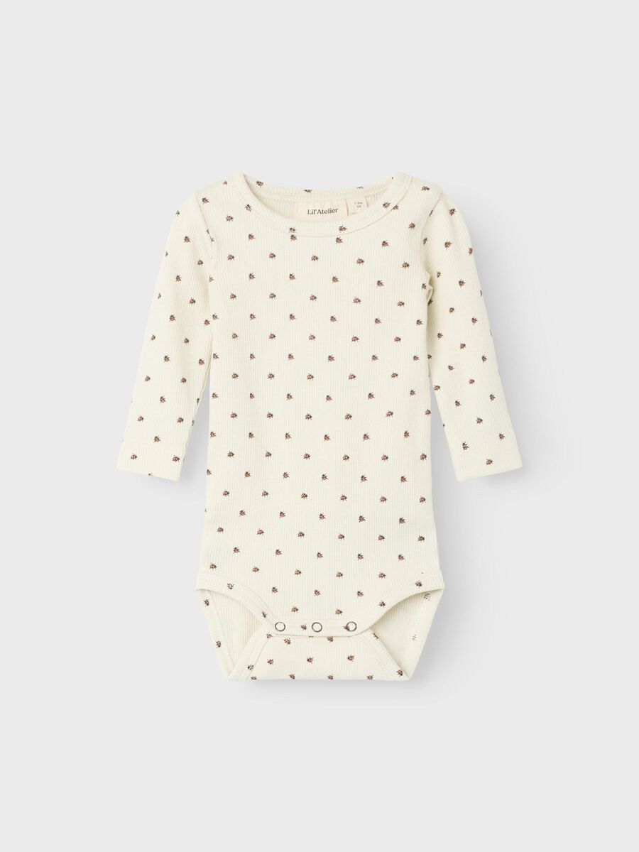 Lil' Atelier Långarmad Body - Turtledove/Nyckelpiga