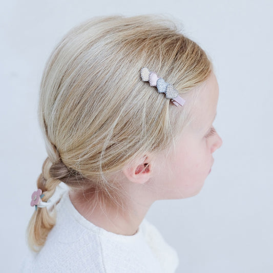 Mimi & Lula 2 Hair Clips - Layered Heart Swankle