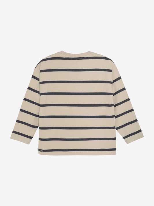 En Fant T-shirt LS Stripe Oversize - Ebony