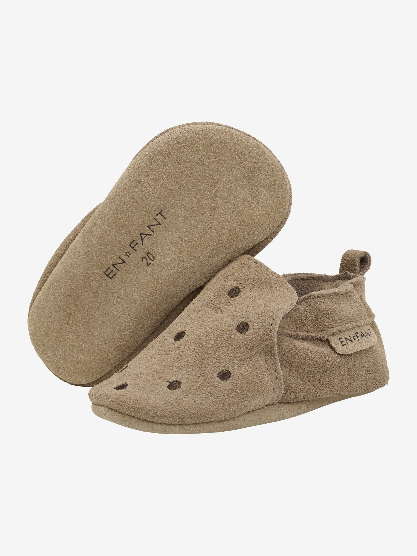 En Fant Innetofflor Suede Emb. - Pine Bark