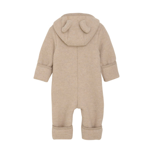 HUTTELiHUT Pram Suit Ears Wool Fleece - Camel Melange