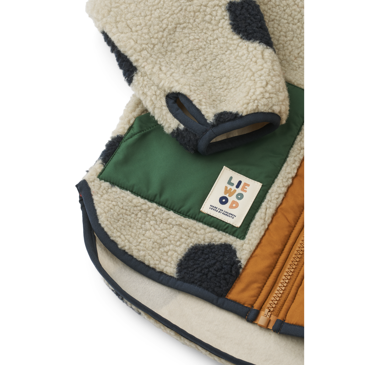 Liewood Noam Pile Jacket - Spot dots / Mist