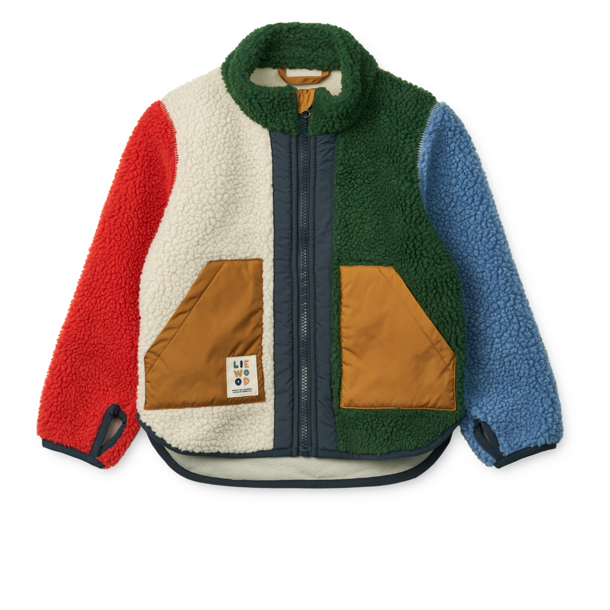 Liewood Noam Pile Jacket - Garden green multi mix