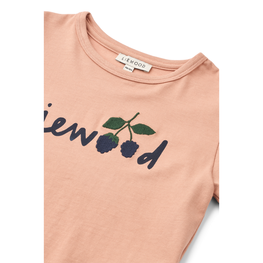 Liewood Apia Placement Longsleeve T-shirt - Liewood Berry / Pale tuscany