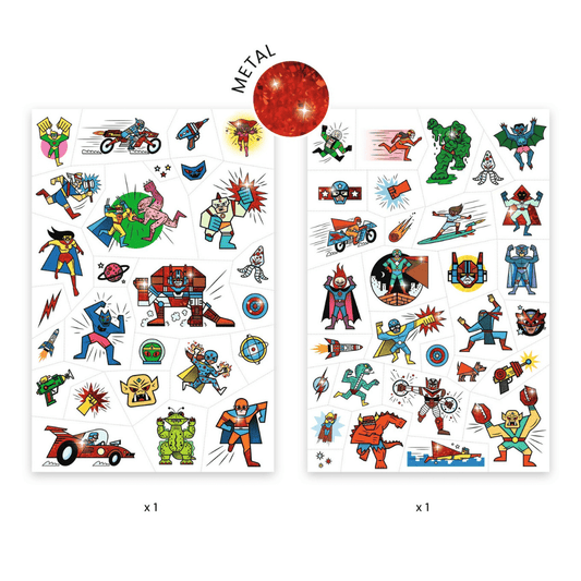 Djeco Tatueringar - Heros vs Villains