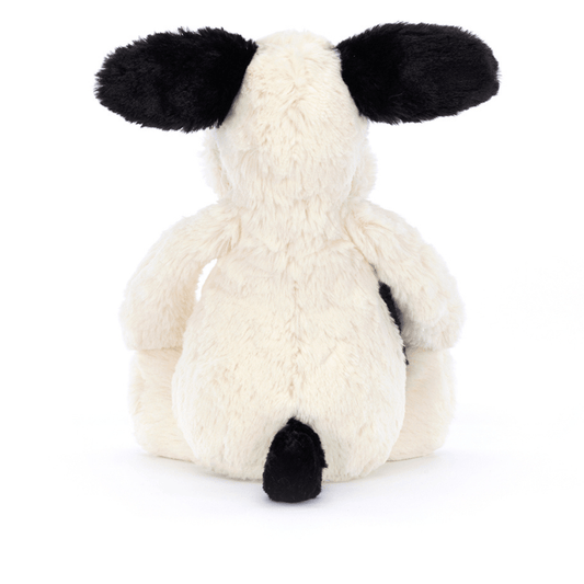 Jellycat Gosedjur - Bashful Black & Cream Puppy Medium