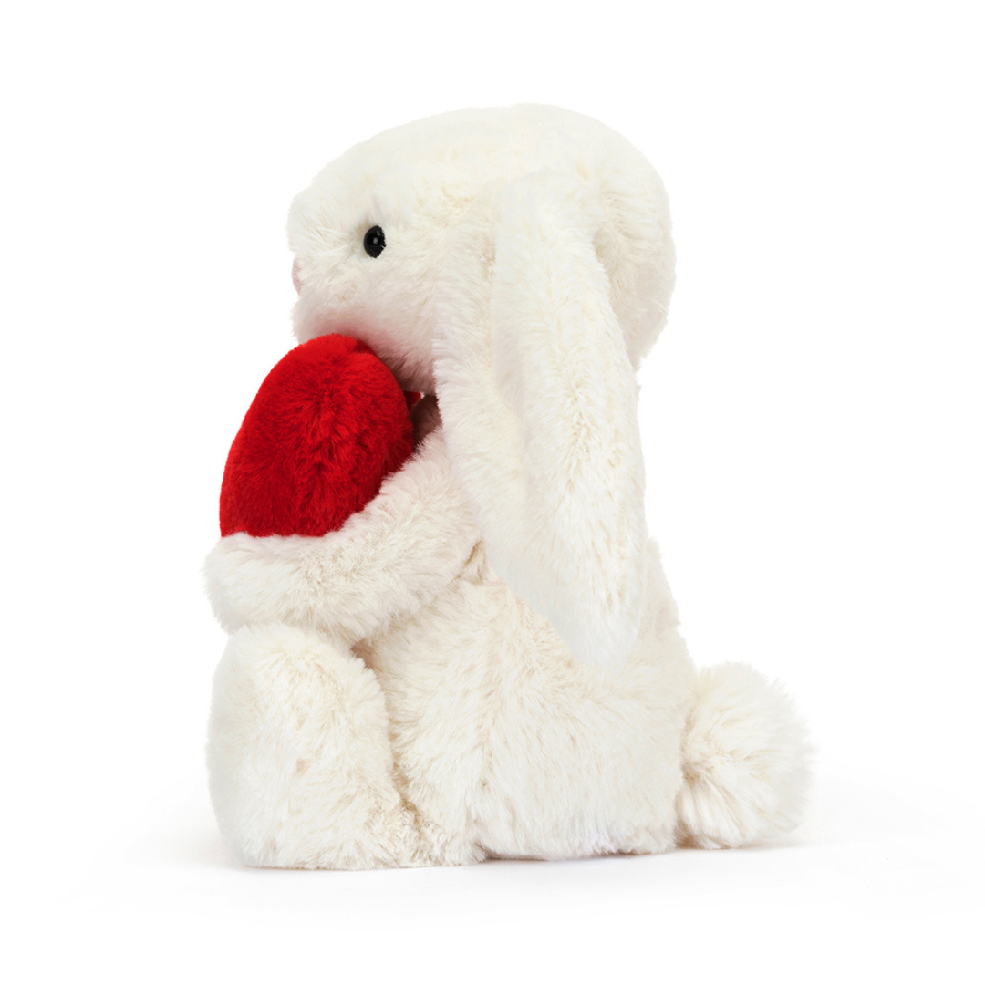 Jellycat Stuffed Animal - Bashful Red Love Heart Bunny Little
