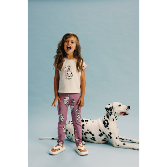 Dear Sophie - Dalmatian Pink Leggings