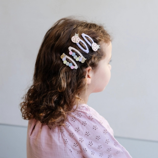 Mimi & Lula Hårspännen - Ladybird&Caterpillar Spring Magic - 4-pack