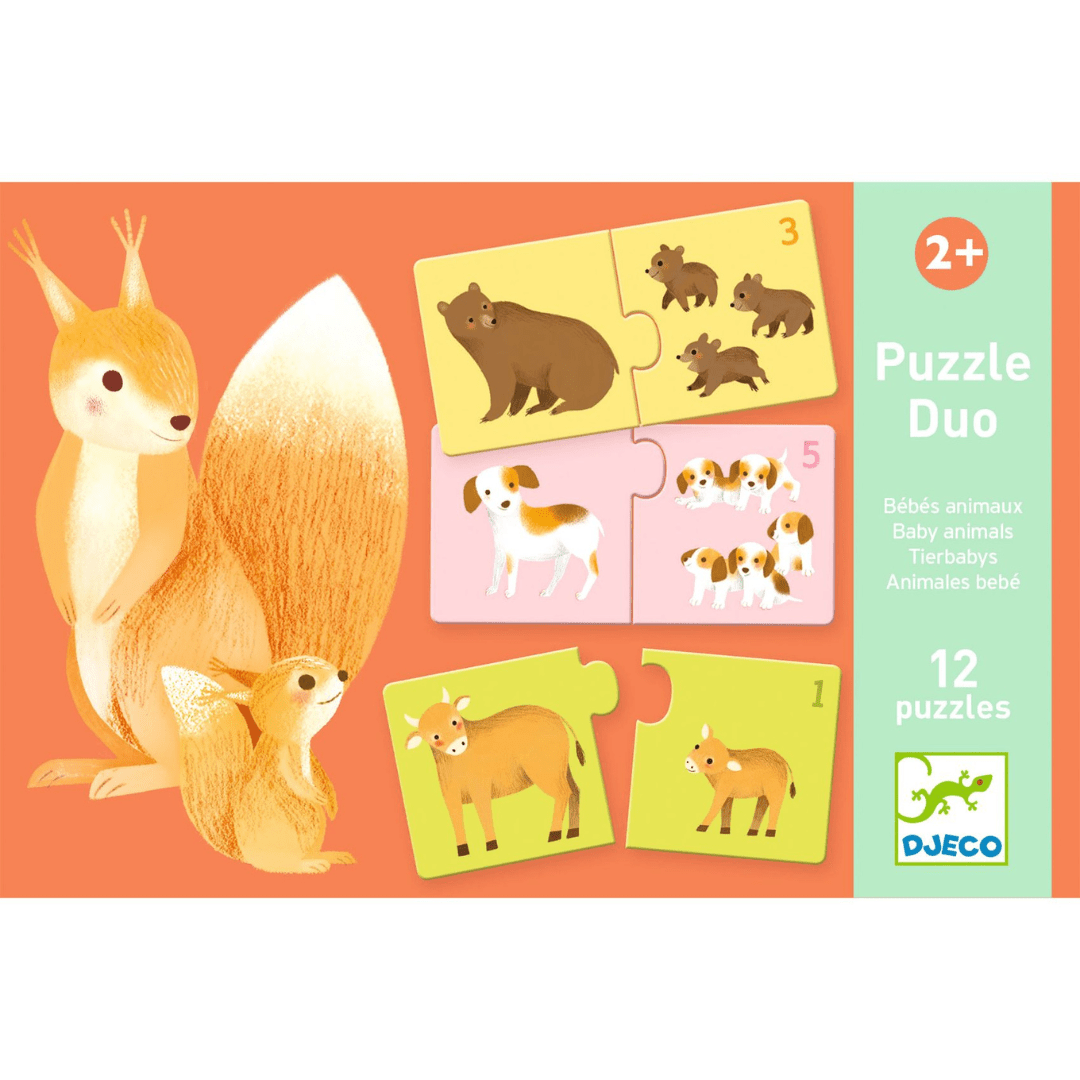 Djeco Duo Puzzle - Baby Animals