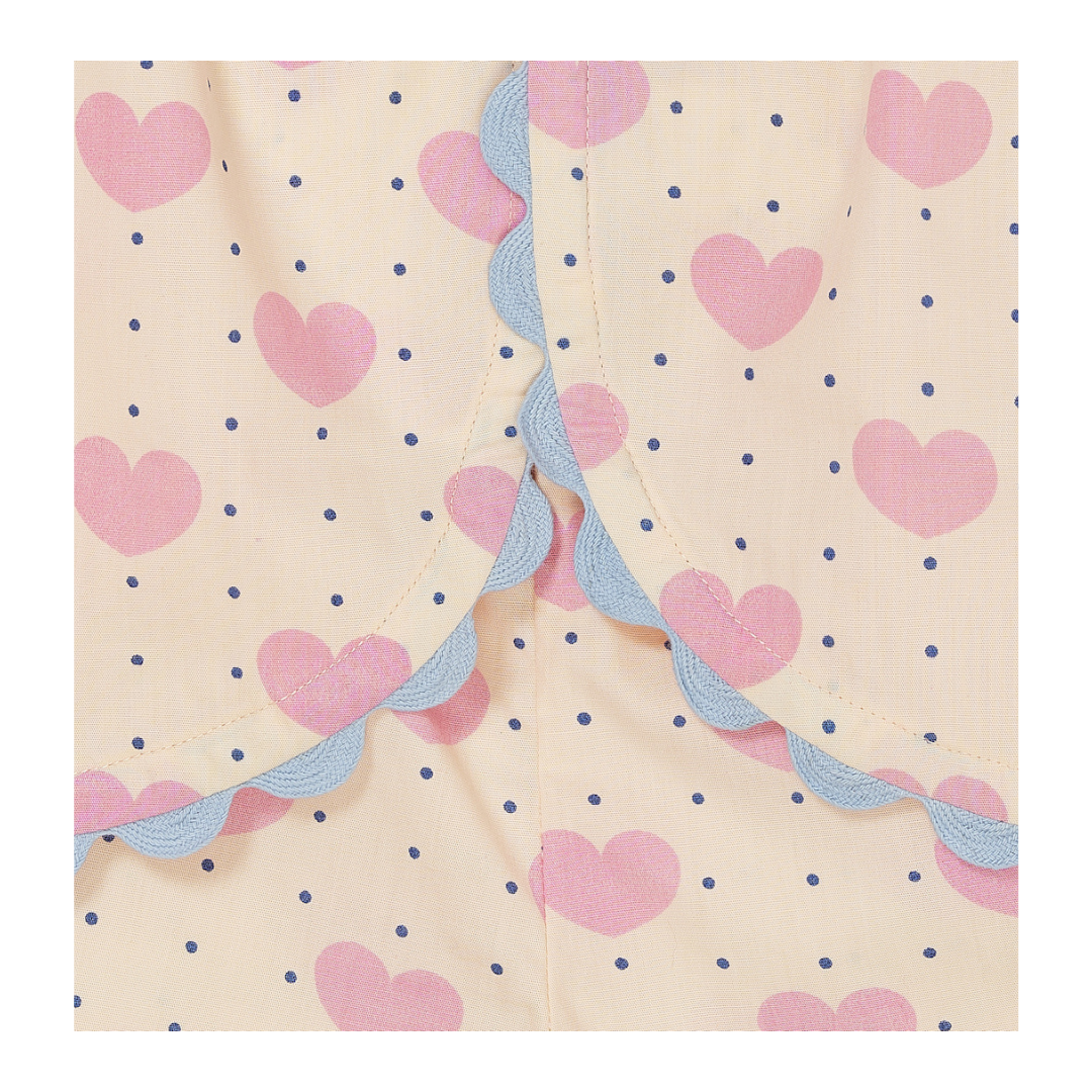 Copenhagen Colors - Heart And Dots Blouse W Short Set