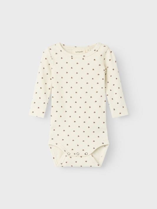 Lil' Atelier Långarmad Body - Turtledove/Nyckelpiga