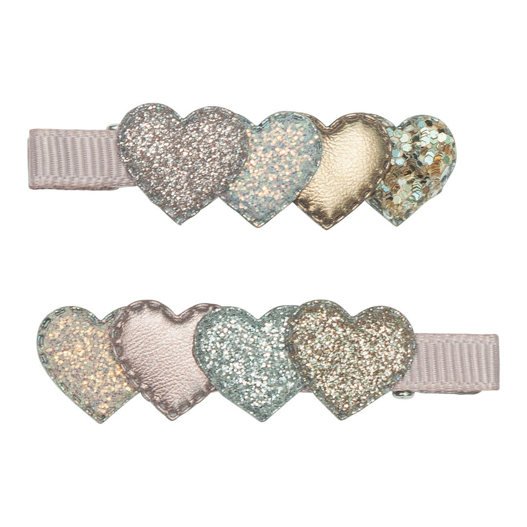 Mimi &amp; Lula 2 Hair Clips - Layered Heart Swankle