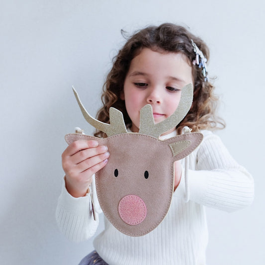 Mimi &amp; Lula Bag with Strap - Reindeer Christmas
