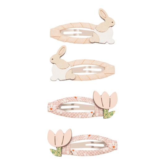 Mimi &amp; Lula Hair Clips - Bunny&amp;Flower Easter - 4-pack