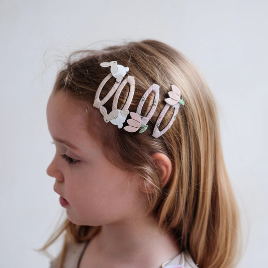 Mimi &amp; Lula Hair Clips - Bunny&amp;Flower Easter - 4-pack