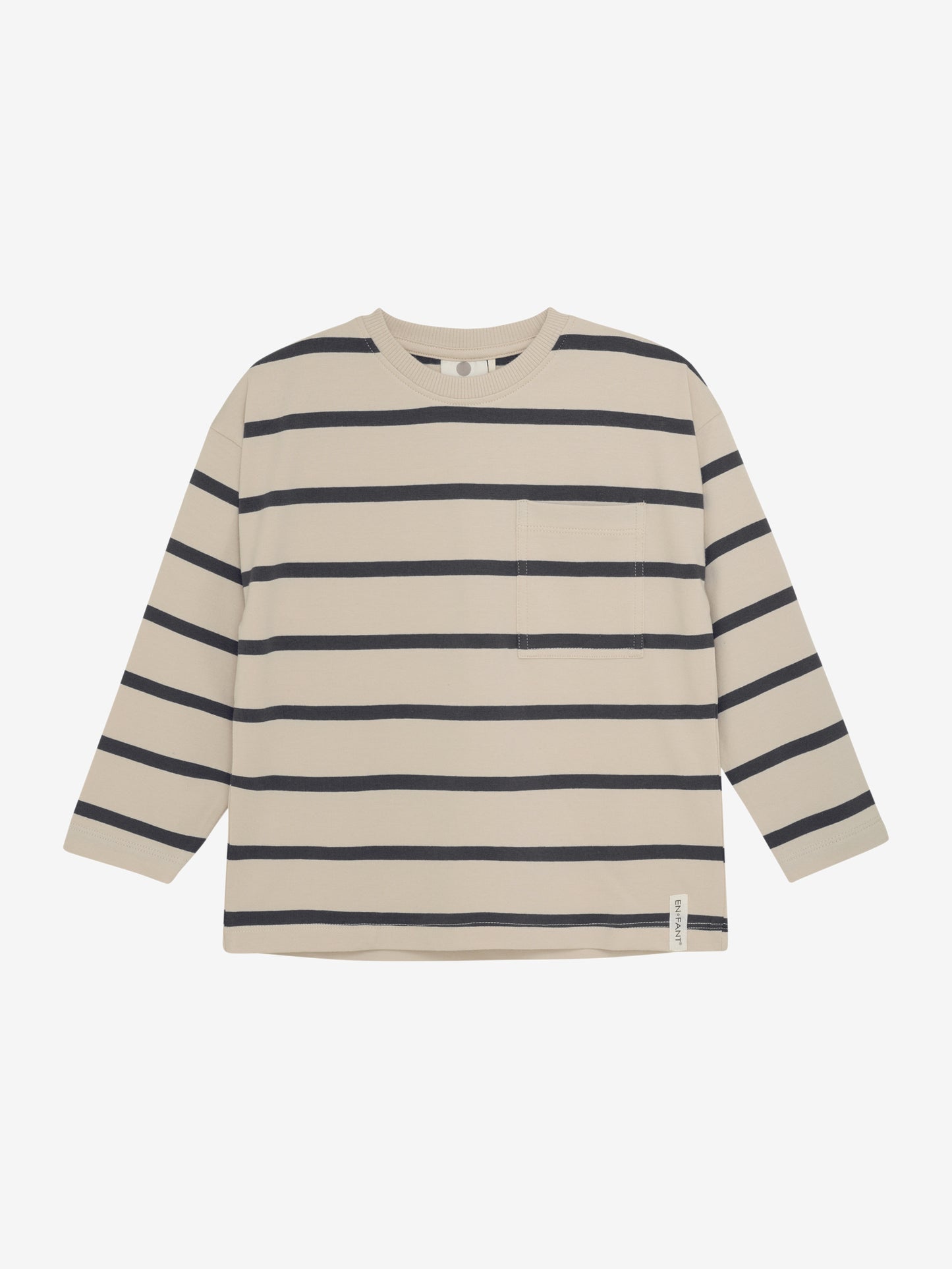 En Fant T-shirt LS Stripe Oversize - Ebony