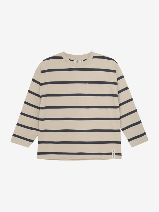 En Fant T-shirt LS Stripe Oversize - Ebony