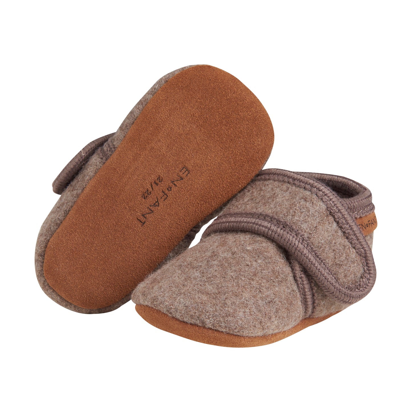 En Fant  Baby Wool slippers - Walnut