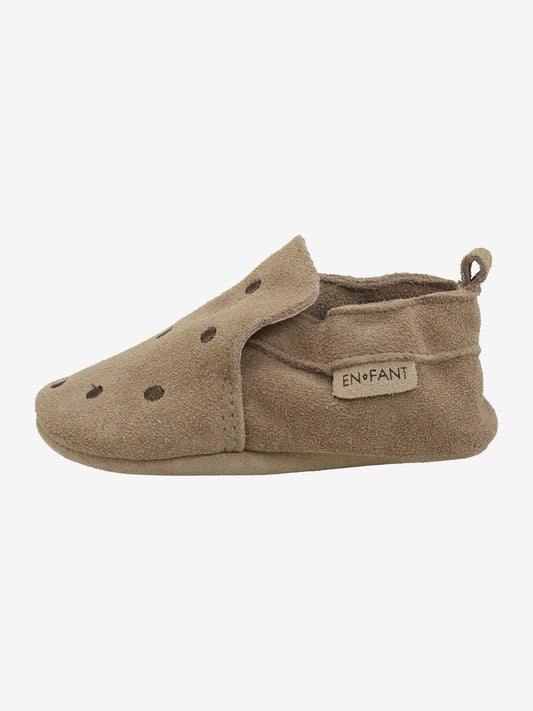 En Fant Innetofflor Suede Emb. - Pine Bark