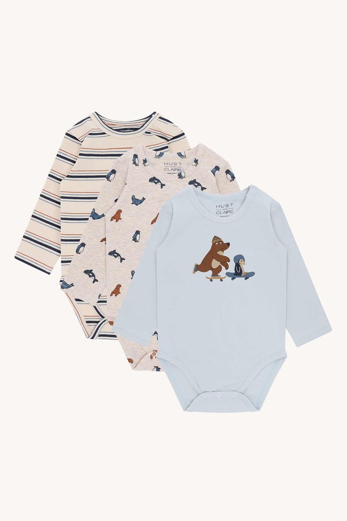 Hust & Claire HCBertram Skater 3-pack Body - Light Blue