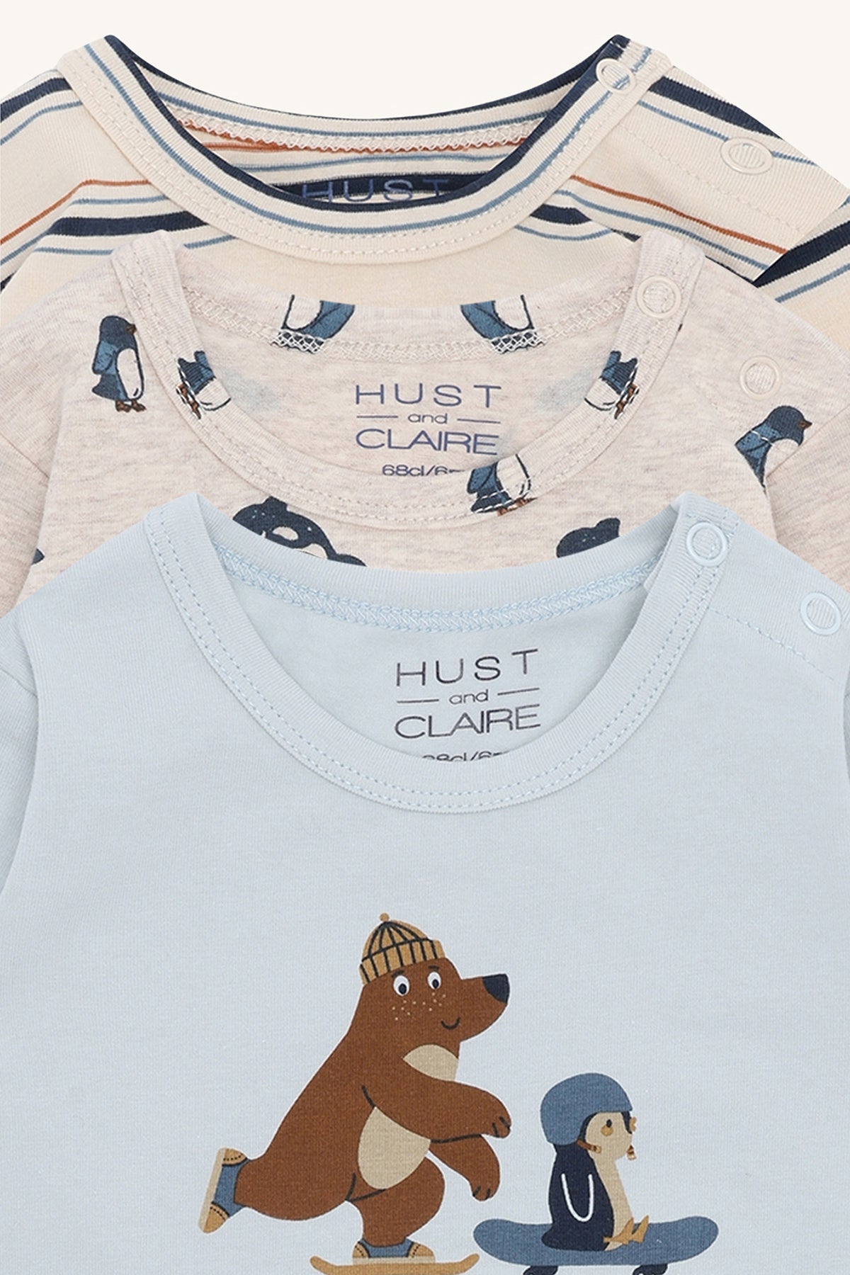 Hust & Claire HCBertram Skater 3-pack Body - Light Blue