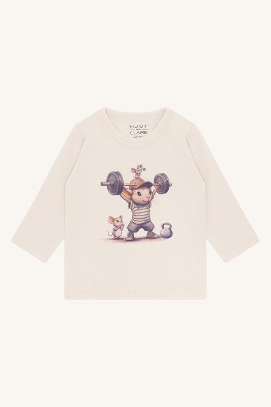 Hust & Claire HCAugust Strong Mouse T-shirt -  French Oak