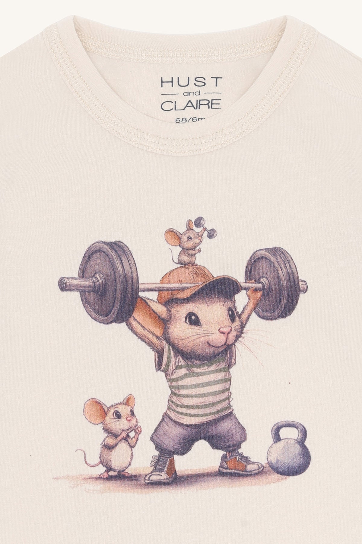 Hust & Claire HCAugust Strong Mouse T-shirt -  French Oak