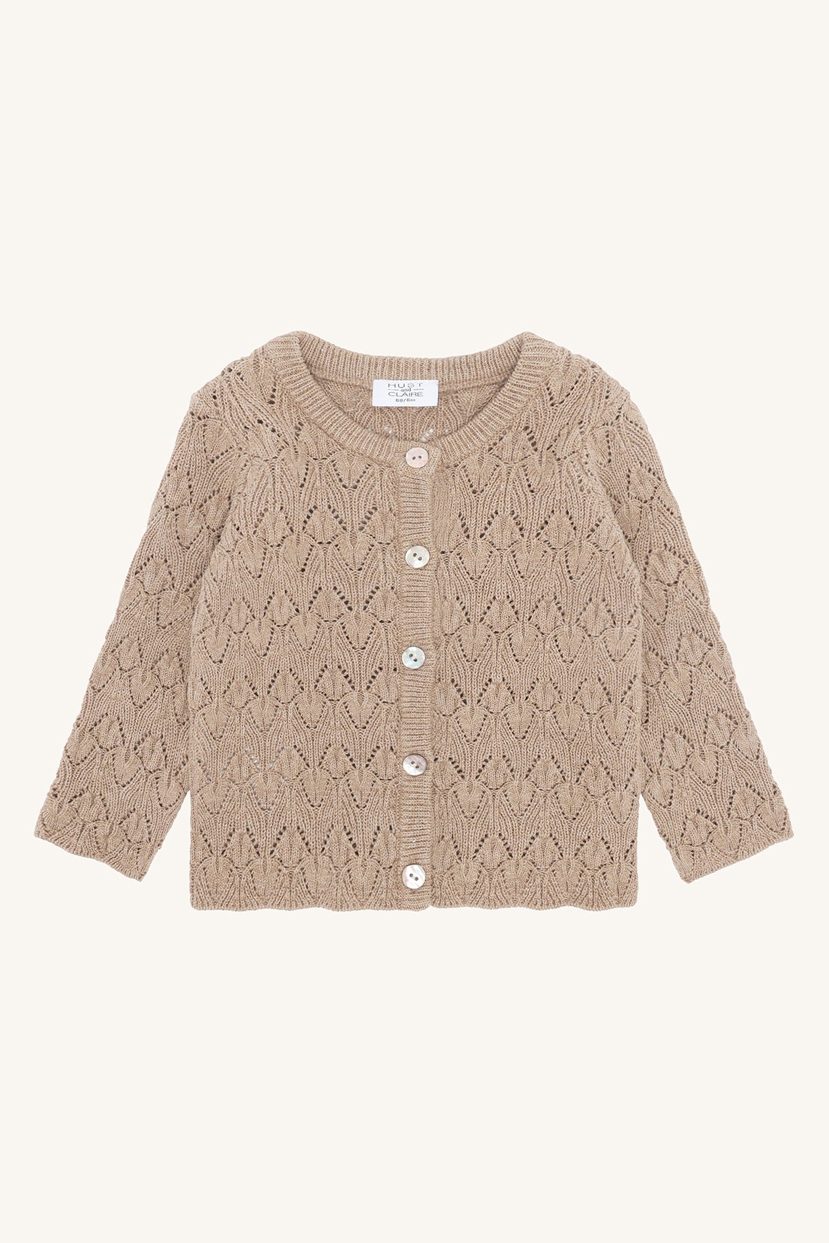 Hust & Claire HCCilja Pointelle Cardigan - Biscuit
