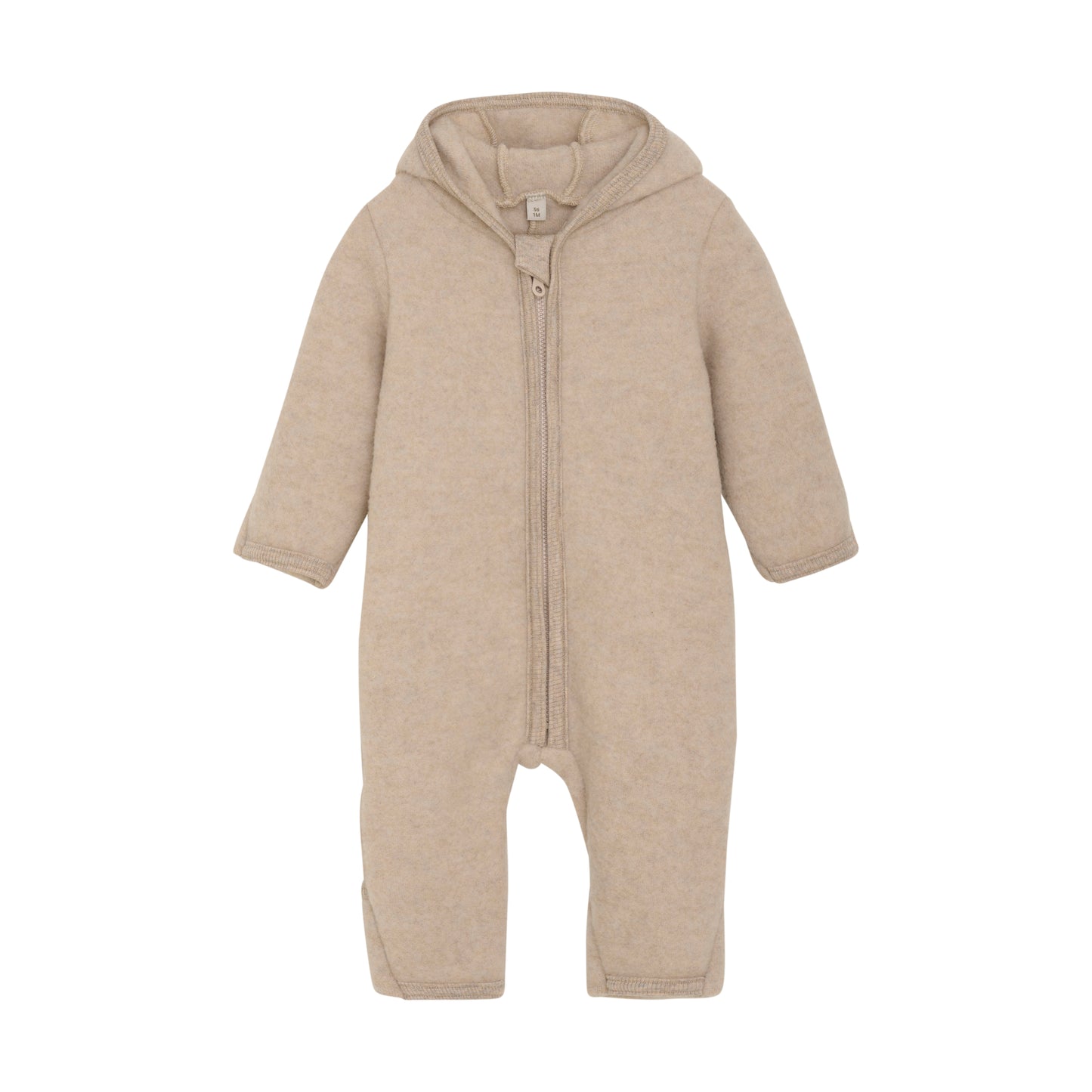 HUTTELiHUT Pram Suit Ears Wool Fleece - Camel Melange