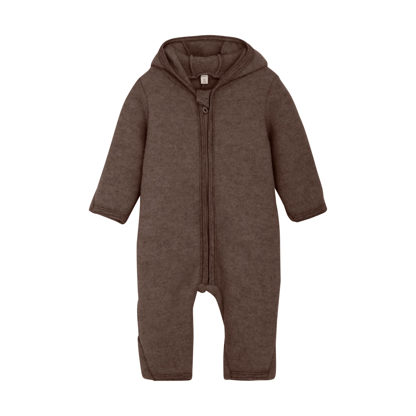 HUTTELiHUT Pram Suit Ears Wool Fleece - Brown Melange