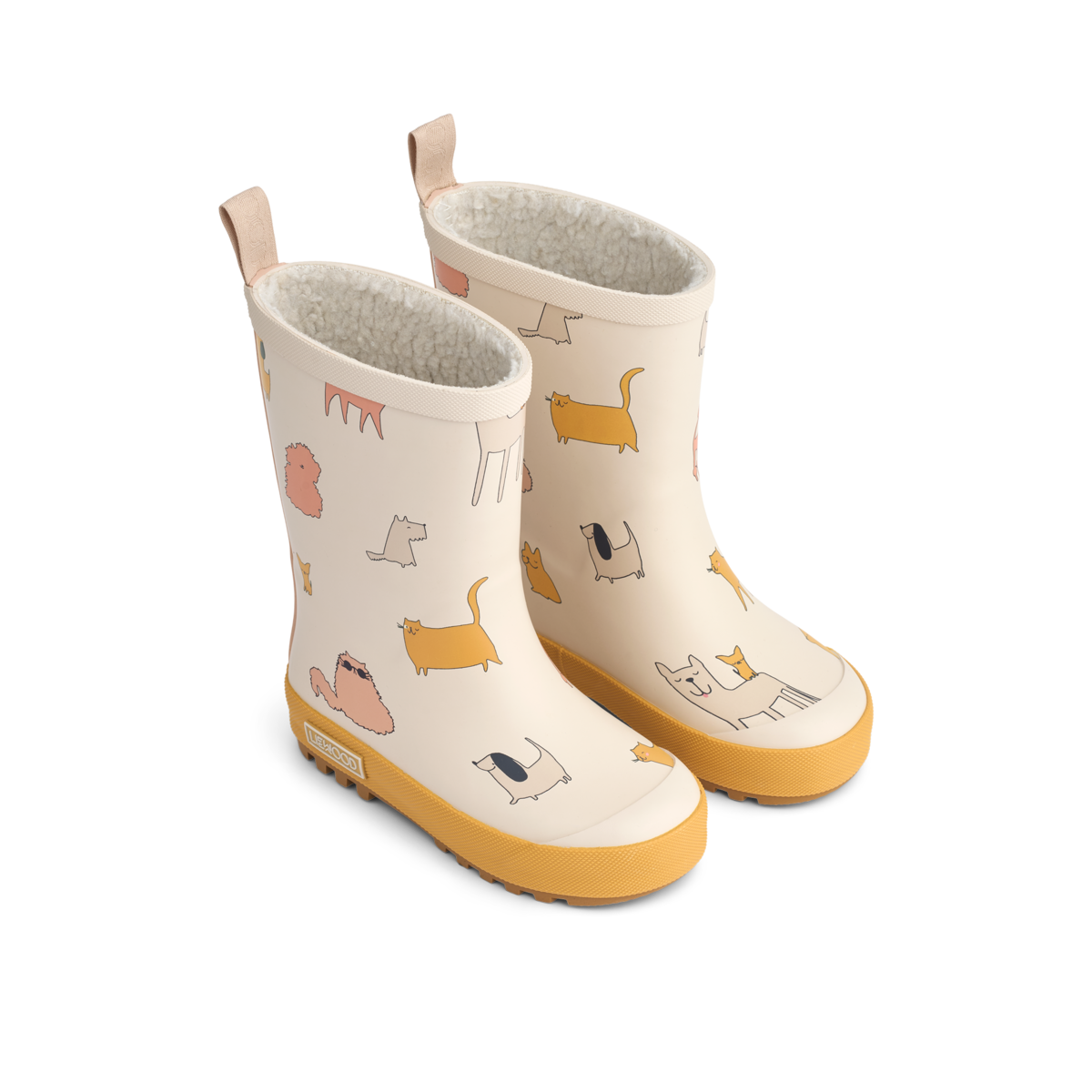 Liewood Mason Thermo Rainboot - Cats and Dogs / Sandy