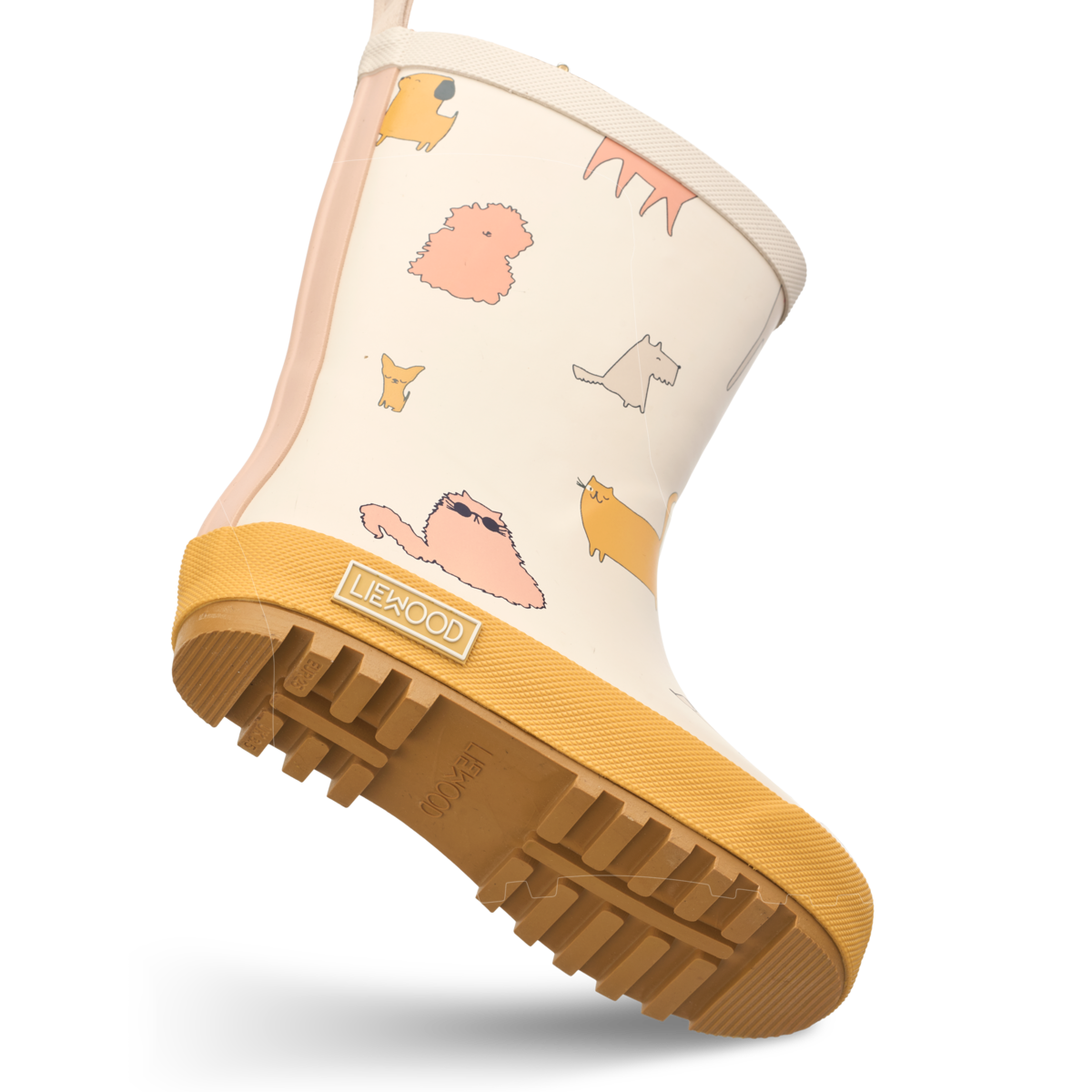Liewood Mason Thermo Rainboot - Cats and Dogs / Sandy