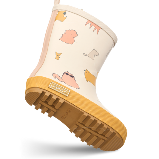 Liewood Mason Thermo Rainboot - Cats and Dogs / Sandy