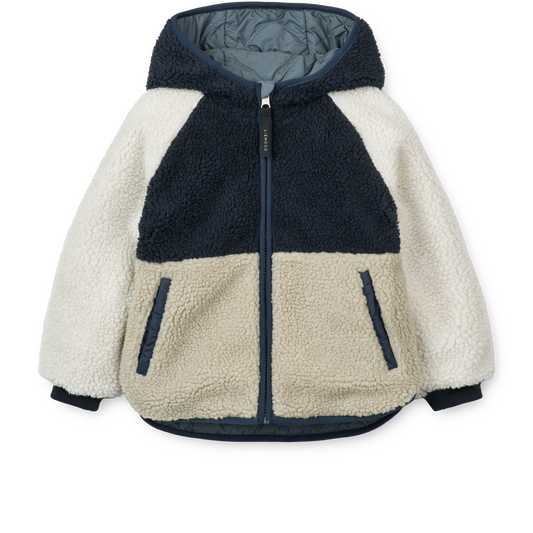 Liewood Jackson Reversible Jacket - Whale blue multi mix