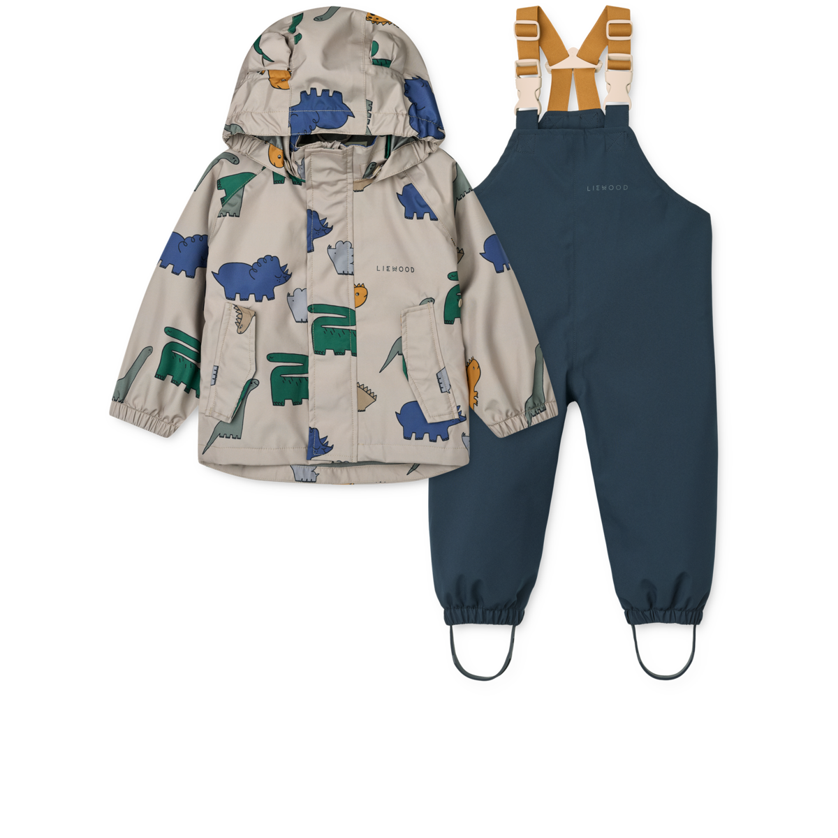 Liewood Manu Rainwear Set - Dinosaurs / Mist