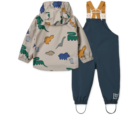Liewood Manu Rainwear Set - Dinosaurs / Mist