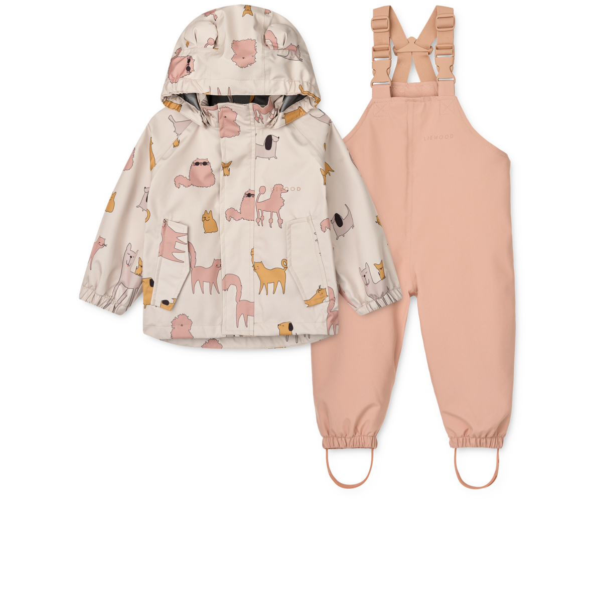 Liewood Manu Rainwear Set - Cats and Dogs / Sandy