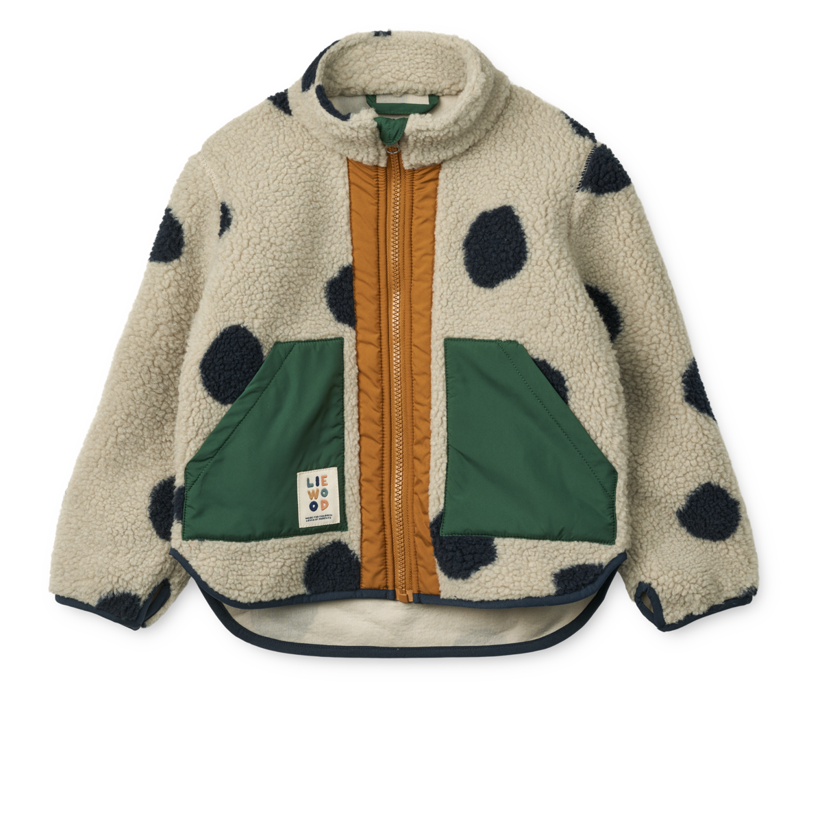 Liewood Noam Pile Jacket - Spot dots / Mist