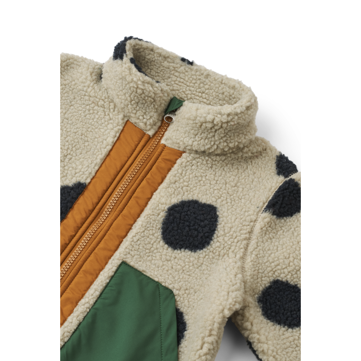 Liewood Noam Pile Jacket - Spot dots / Mist