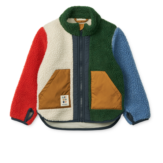 Liewood Noam Pile Jacket - Garden green multi mix