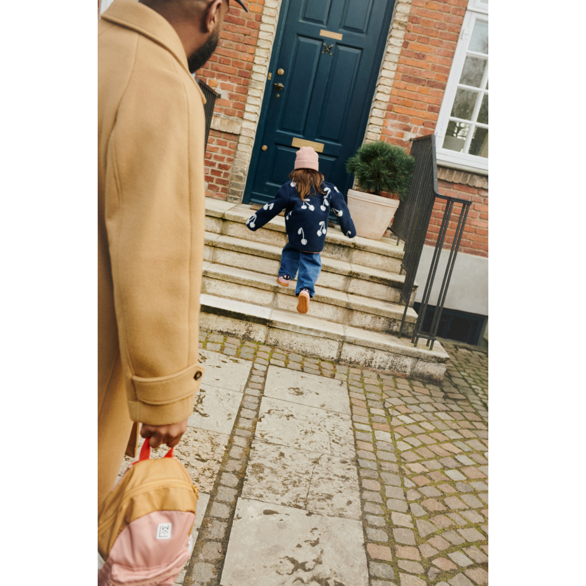 Liewood Noam Pile Jacket - Cherry blossom / Classic navy