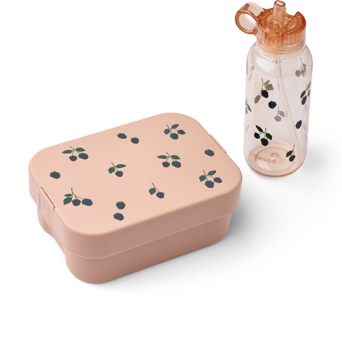 Liewood Chelsey Printed Lunchbox Set - Berry / Pale Tuscany