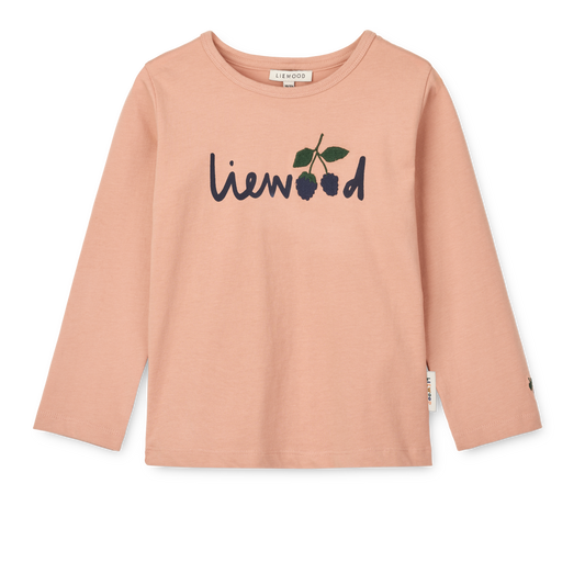 Liewood Apia Placement Longsleeve T-shirt - Liewood Berry / Pale tuscany