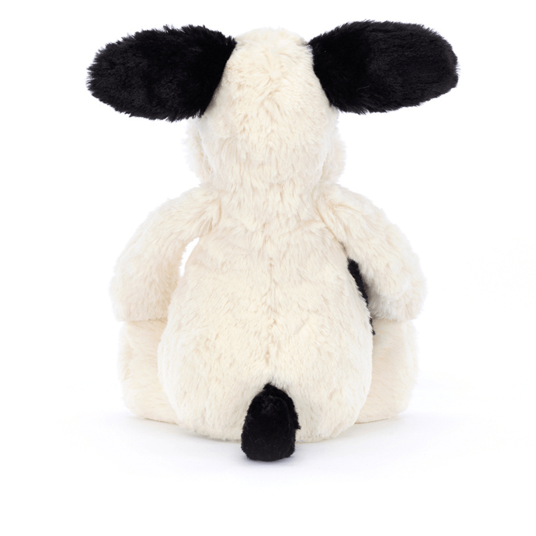 Jellycat Stuffed Animal - Bashful Black &amp; Cream Puppy Medium