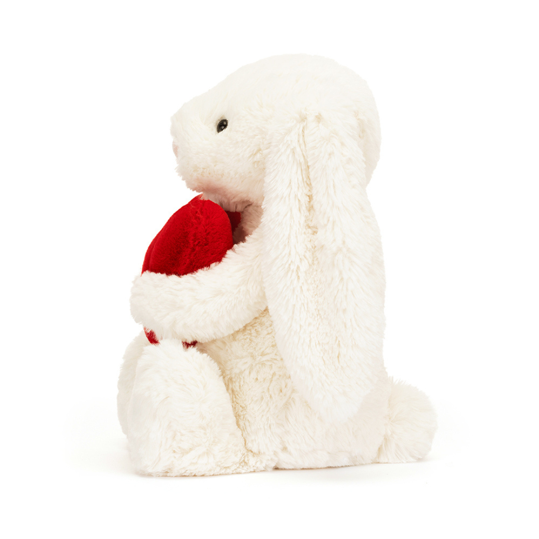 Jellycat Stuffed Animal - Bashful Red Love Heart Bunny Medium