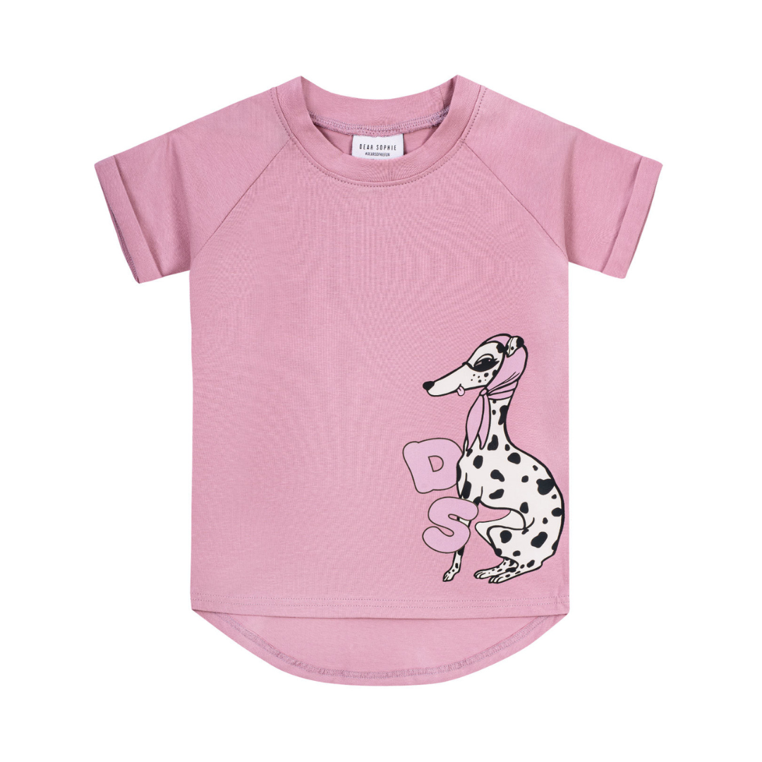 Dear Sophie - Dalmatian Pink T-shirt