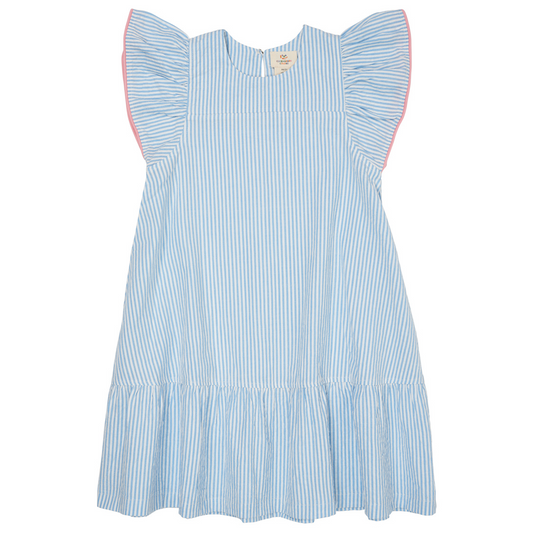 Copenhagen Colors Klänning - Sky Blue W. Cream Stripe W. Pink
