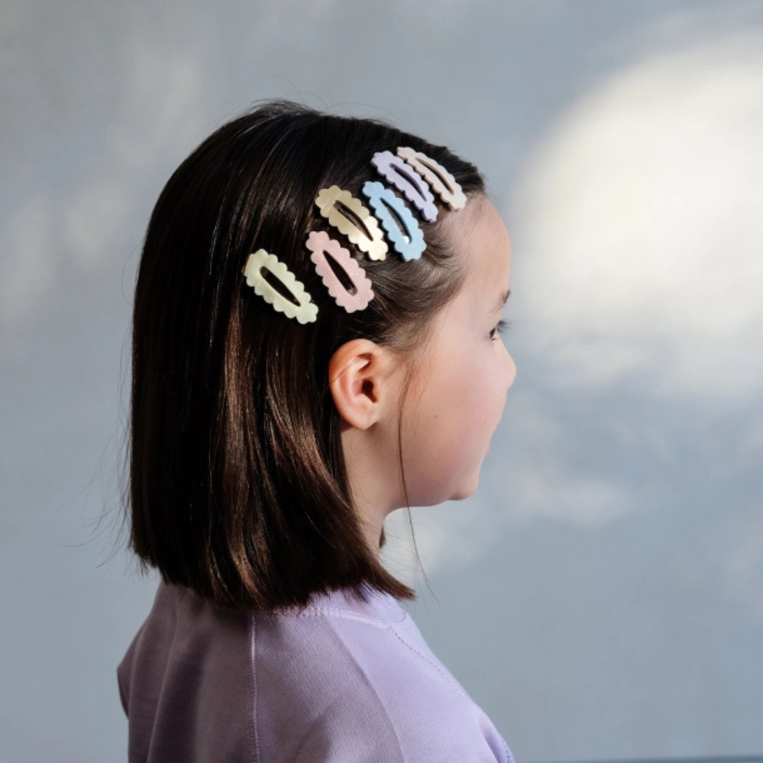 Mimi &amp; Lula Hair Clips - Mini Scalloped Sparkle Dreamland - 5-pack