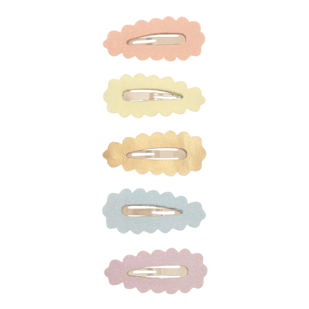 Mimi &amp; Lula Hair Clips - Mini Scalloped Sparkle Dreamland - 5-pack